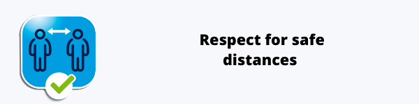 respecter la distanciation d'1m5