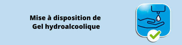 gel hydroalcoolique à disposition