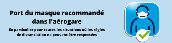 port du masque recommandé dans le terminal